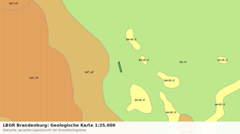 Statische Kartenansicht: LBGR Brandenburg: Geologische Karte 1:25.000