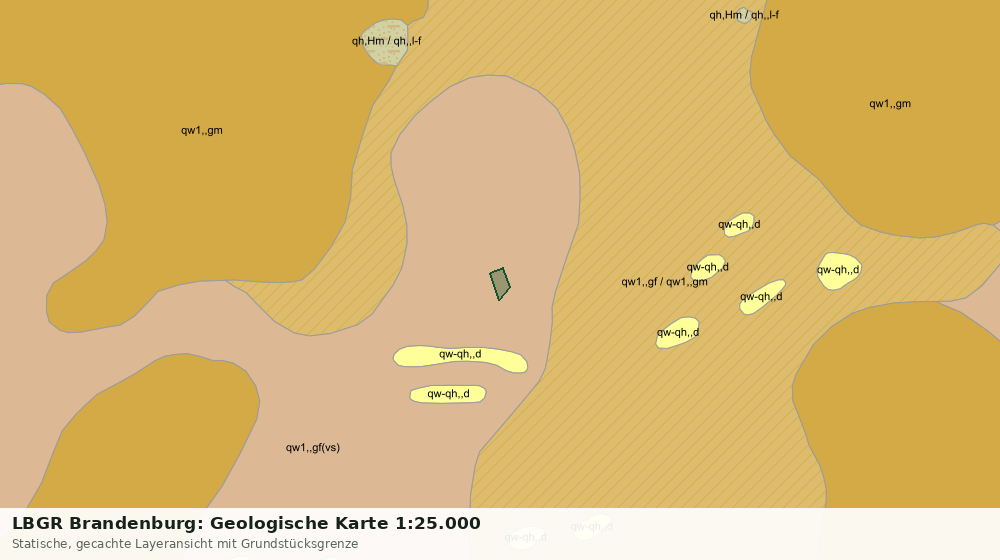 Statische Kartenansicht: LBGR Brandenburg: Geologische Karte 1:25.000