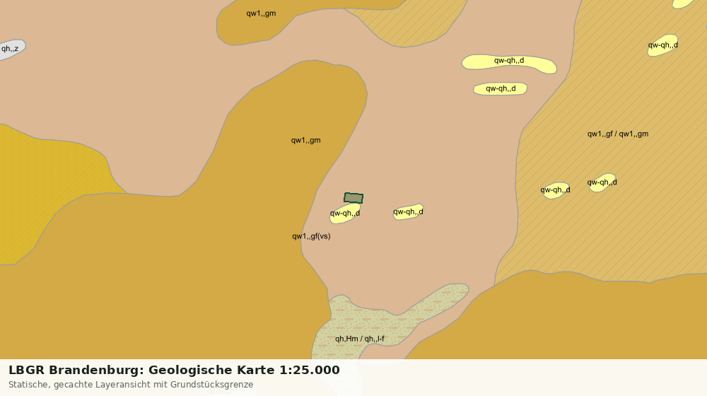 Statische Kartenansicht: LBGR Brandenburg: Geologische Karte 1:25.000