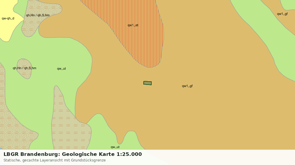 Statische Kartenansicht: LBGR Brandenburg: Geologische Karte 1:25.000