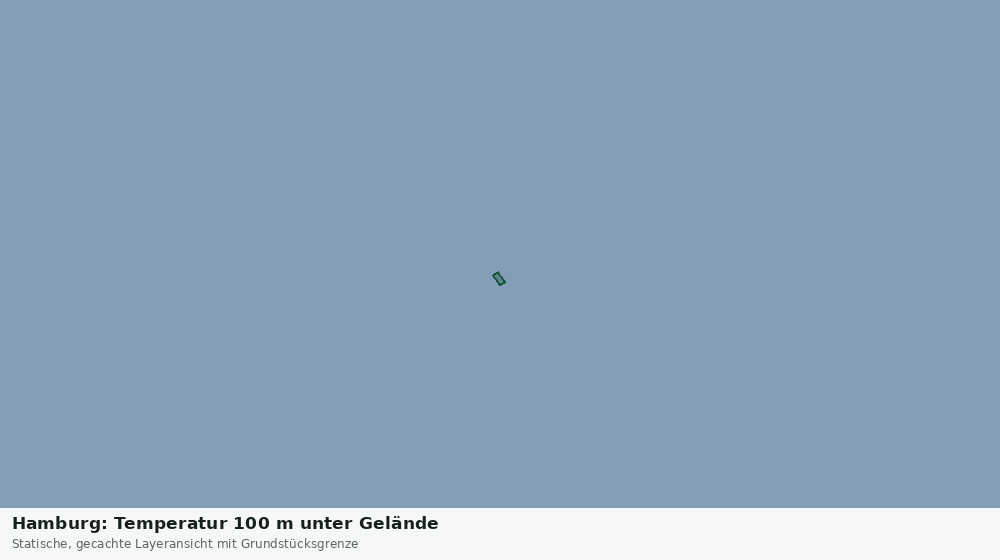 Statische Kartenansicht: Hamburg: Temperatur 100 m unter Gelände