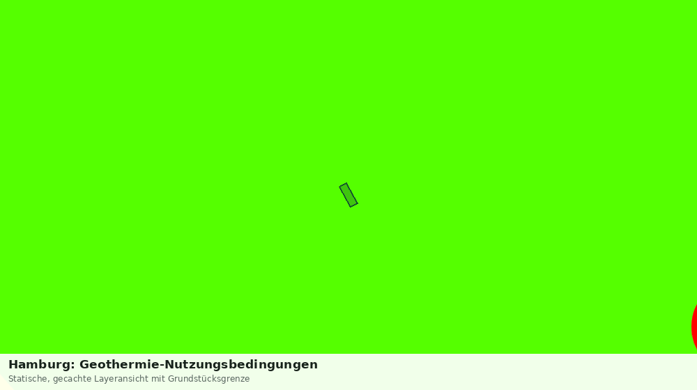 Statische Kartenansicht: Hamburg: Geothermie-Nutzungsbedingungen