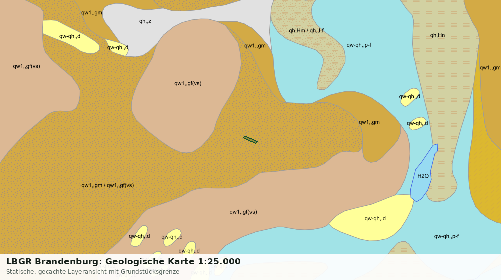 Statische Kartenansicht: LBGR Brandenburg: Geologische Karte 1:25.000