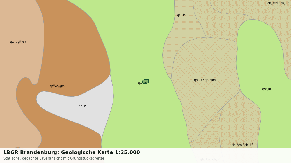 Statische Kartenansicht: LBGR Brandenburg: Geologische Karte 1:25.000