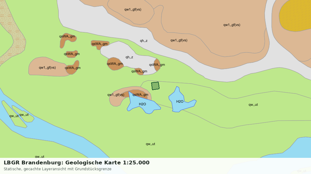 Statische Kartenansicht: LBGR Brandenburg: Geologische Karte 1:25.000