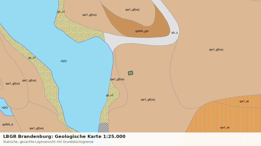 Statische Kartenansicht: LBGR Brandenburg: Geologische Karte 1:25.000