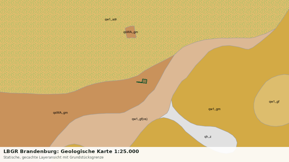 Statische Kartenansicht: LBGR Brandenburg: Geologische Karte 1:25.000