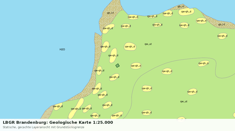 Statische Kartenansicht: LBGR Brandenburg: Geologische Karte 1:25.000