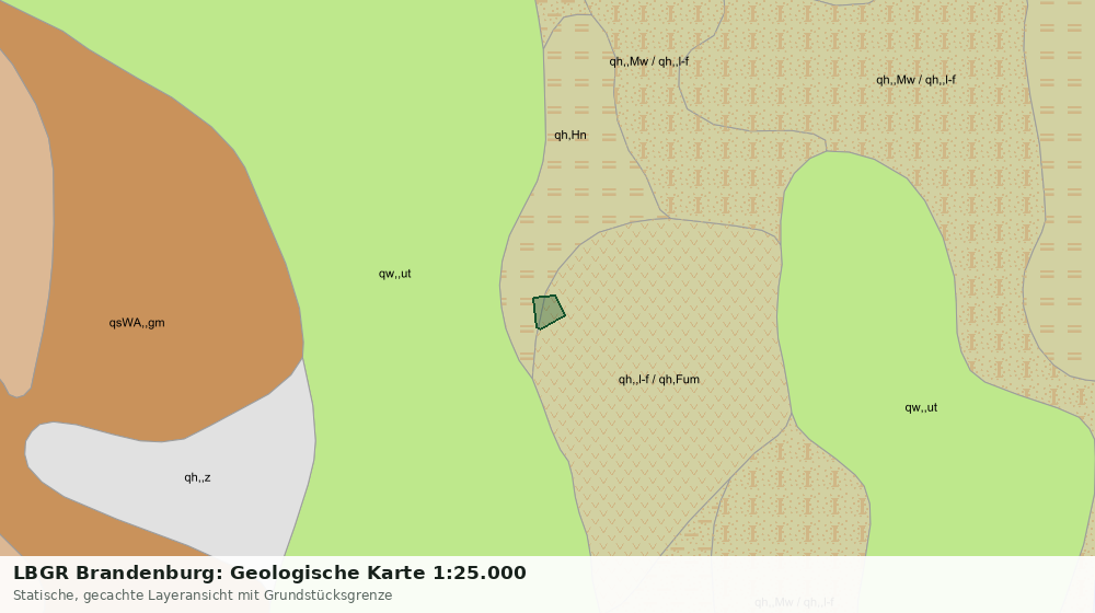 Statische Kartenansicht: LBGR Brandenburg: Geologische Karte 1:25.000