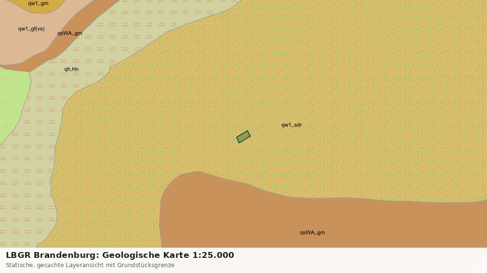 Statische Kartenansicht: LBGR Brandenburg: Geologische Karte 1:25.000