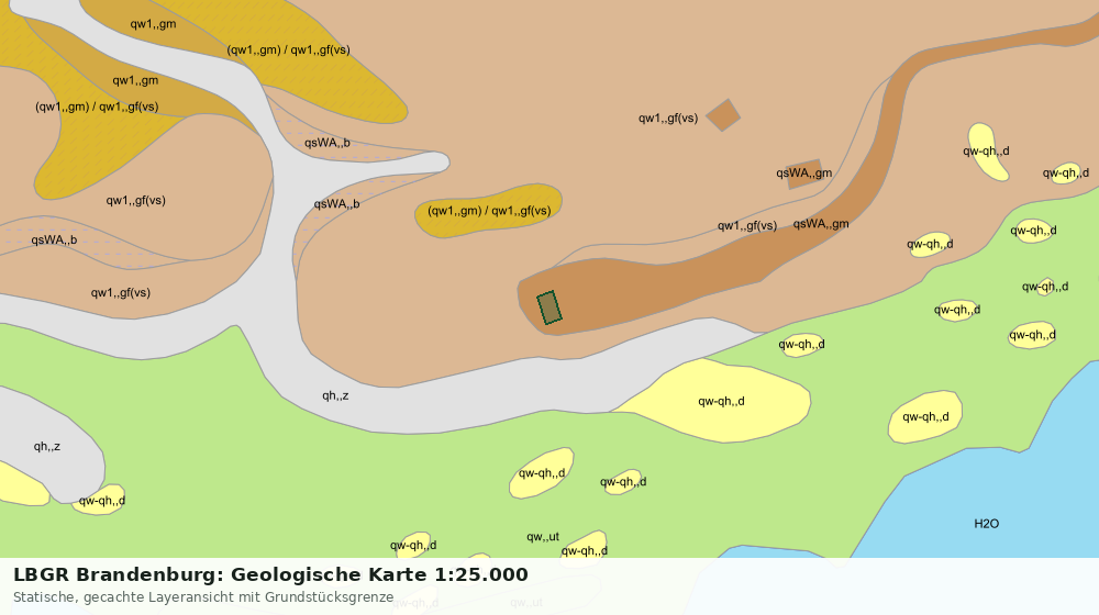 Statische Kartenansicht: LBGR Brandenburg: Geologische Karte 1:25.000