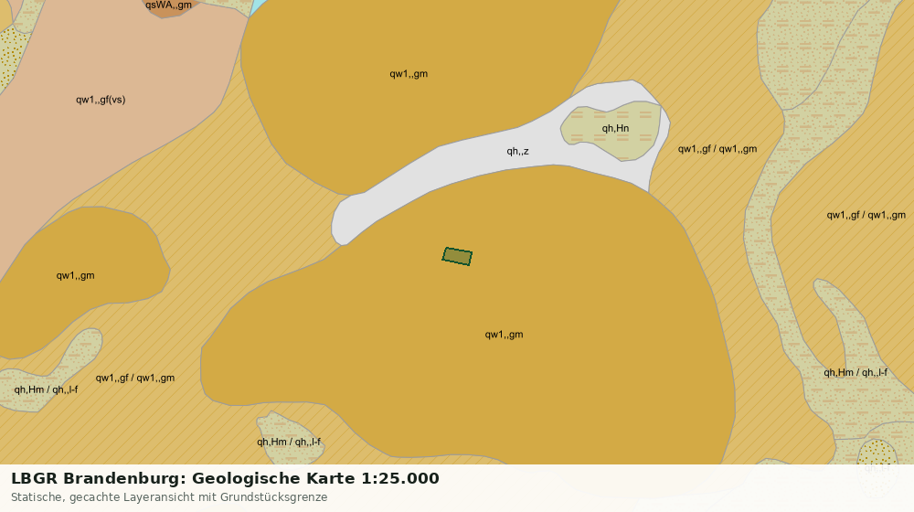 Statische Kartenansicht: LBGR Brandenburg: Geologische Karte 1:25.000