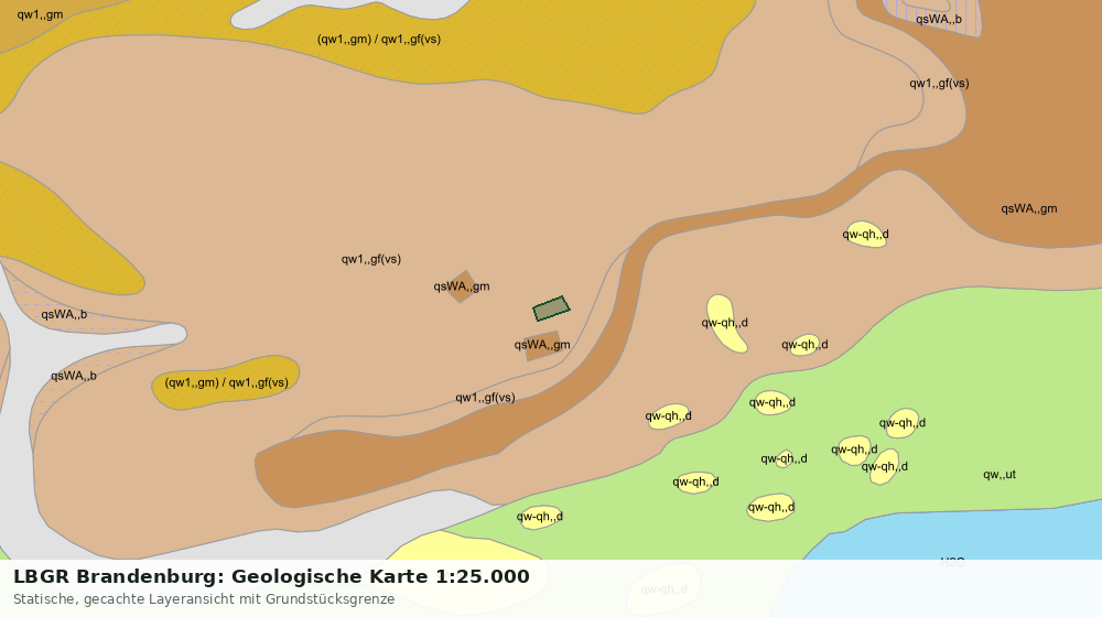 Statische Kartenansicht: LBGR Brandenburg: Geologische Karte 1:25.000