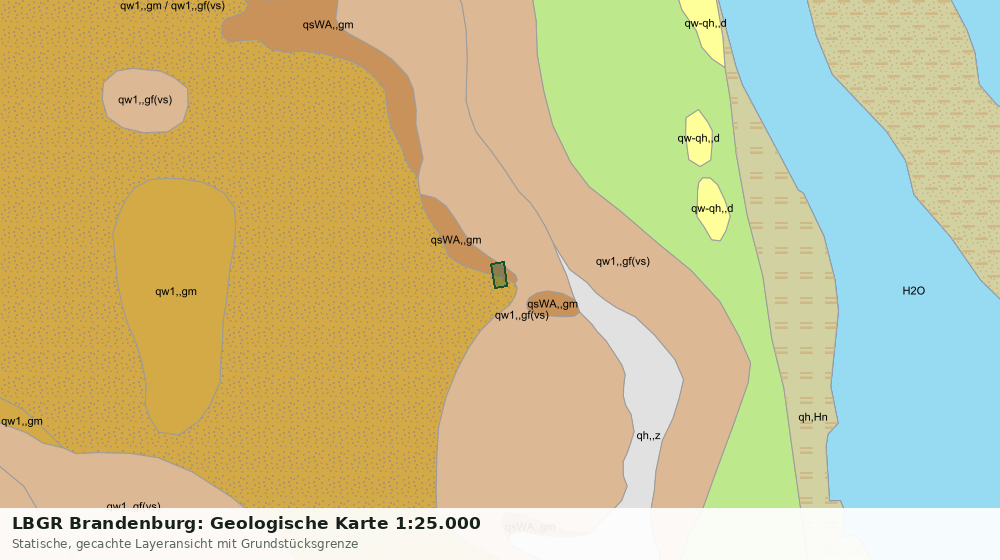 Statische Kartenansicht: LBGR Brandenburg: Geologische Karte 1:25.000