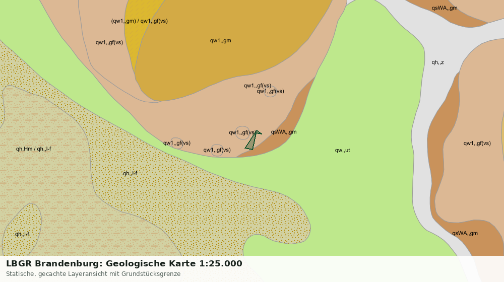 Statische Kartenansicht: LBGR Brandenburg: Geologische Karte 1:25.000