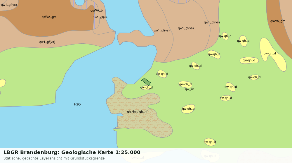 Statische Kartenansicht: LBGR Brandenburg: Geologische Karte 1:25.000