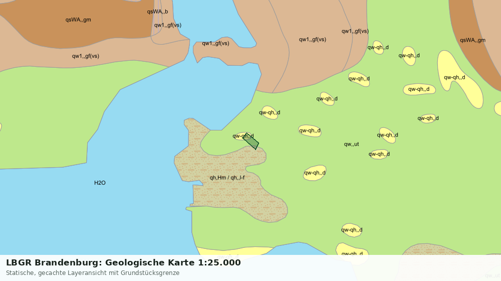 Statische Kartenansicht: LBGR Brandenburg: Geologische Karte 1:25.000