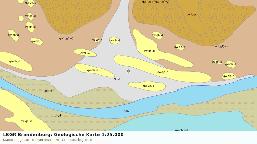Statische Kartenansicht: LBGR Brandenburg: Geologische Karte 1:25.000