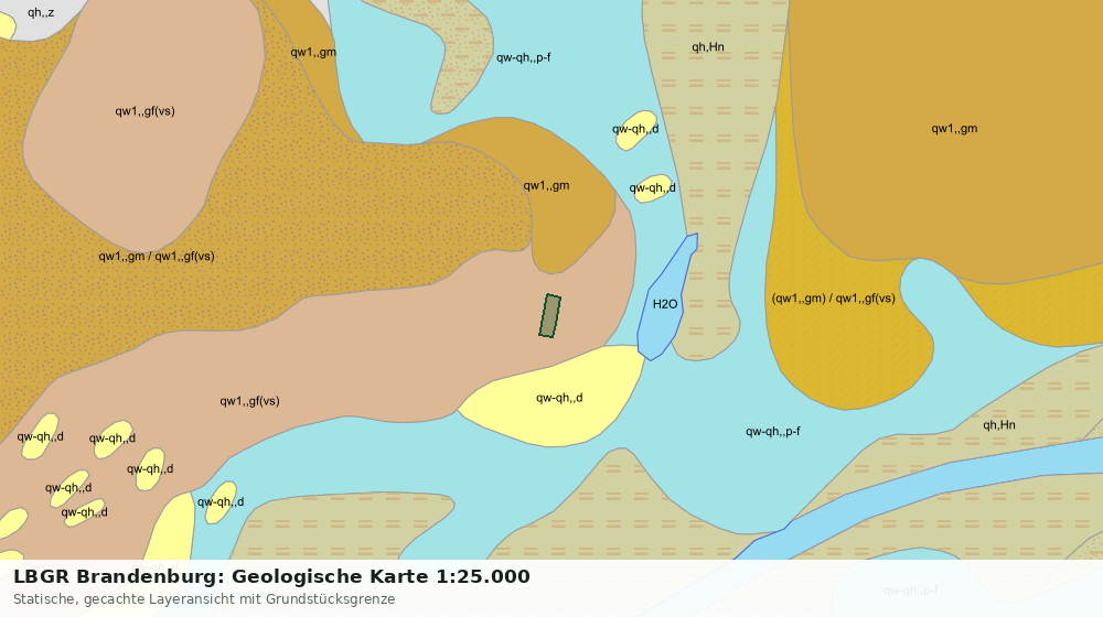 Statische Kartenansicht: LBGR Brandenburg: Geologische Karte 1:25.000