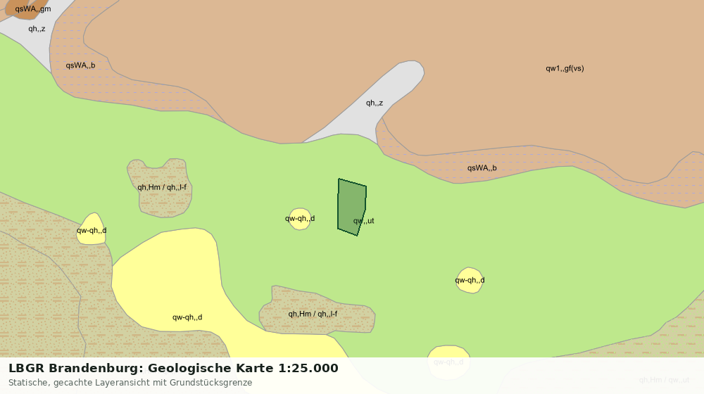 Statische Kartenansicht: LBGR Brandenburg: Geologische Karte 1:25.000