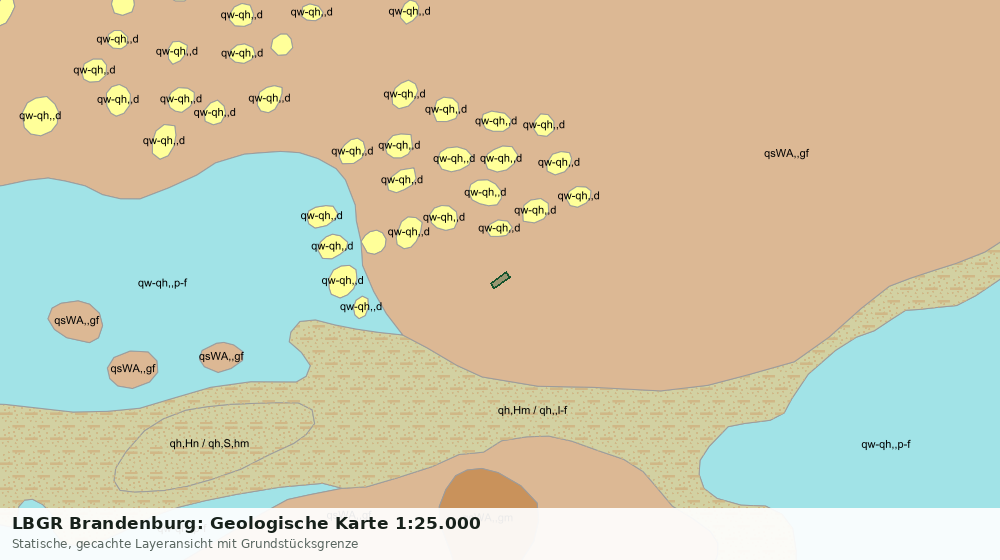 Statische Kartenansicht: LBGR Brandenburg: Geologische Karte 1:25.000
