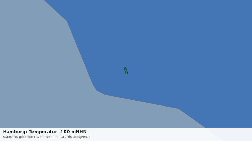 Statische Kartenansicht: Hamburg: Temperatur -100 mNHN