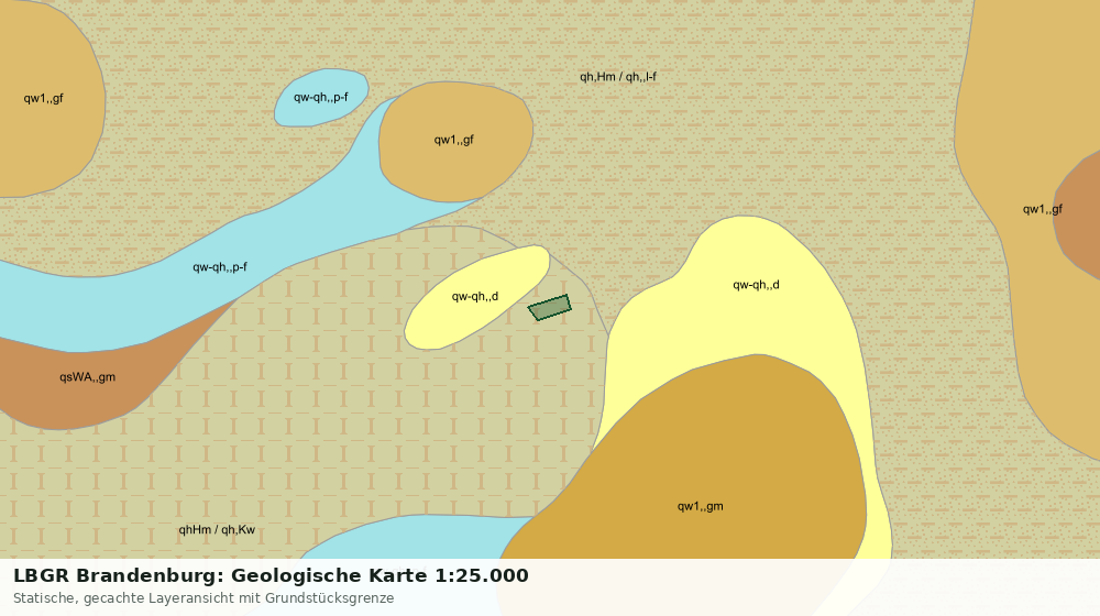 Statische Kartenansicht: LBGR Brandenburg: Geologische Karte 1:25.000