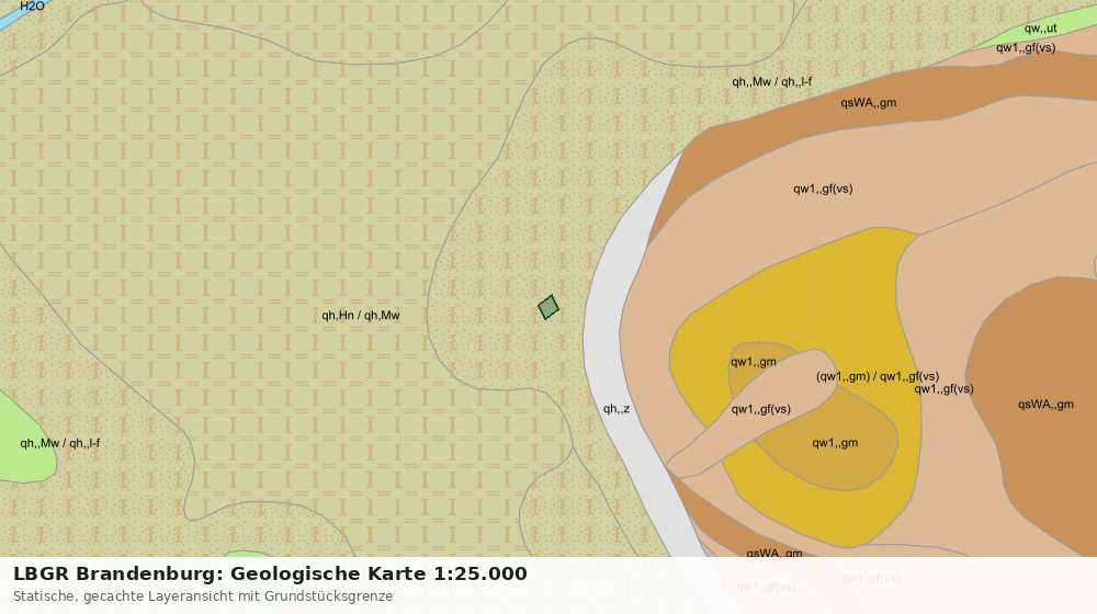 Statische Kartenansicht: LBGR Brandenburg: Geologische Karte 1:25.000