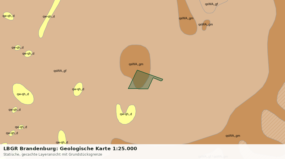 Statische Kartenansicht: LBGR Brandenburg: Geologische Karte 1:25.000