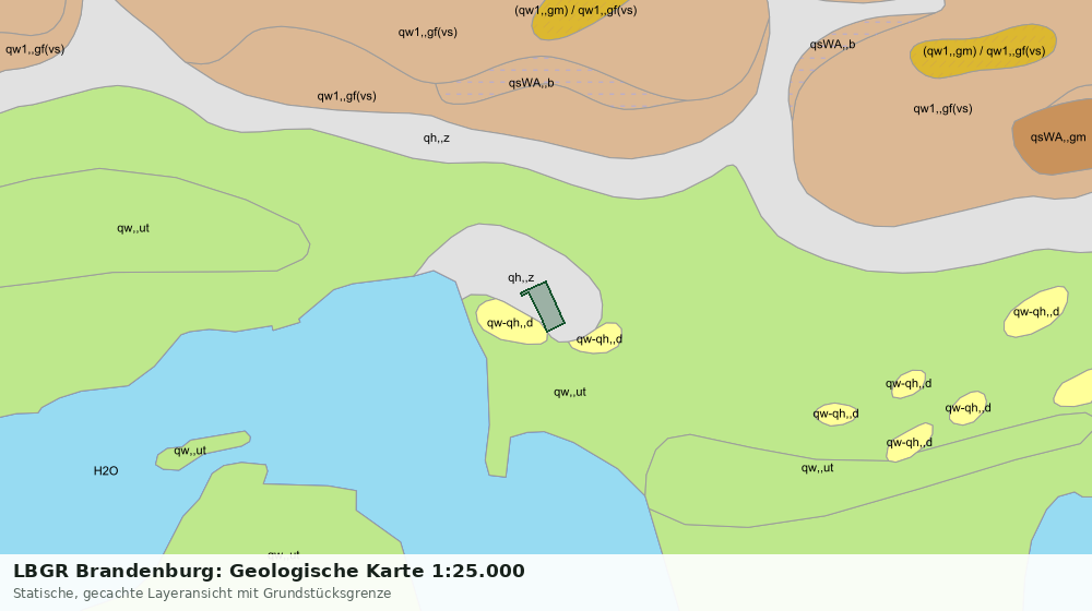 Statische Kartenansicht: LBGR Brandenburg: Geologische Karte 1:25.000