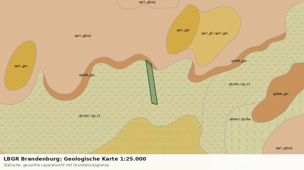 Statische Kartenansicht: LBGR Brandenburg: Geologische Karte 1:25.000