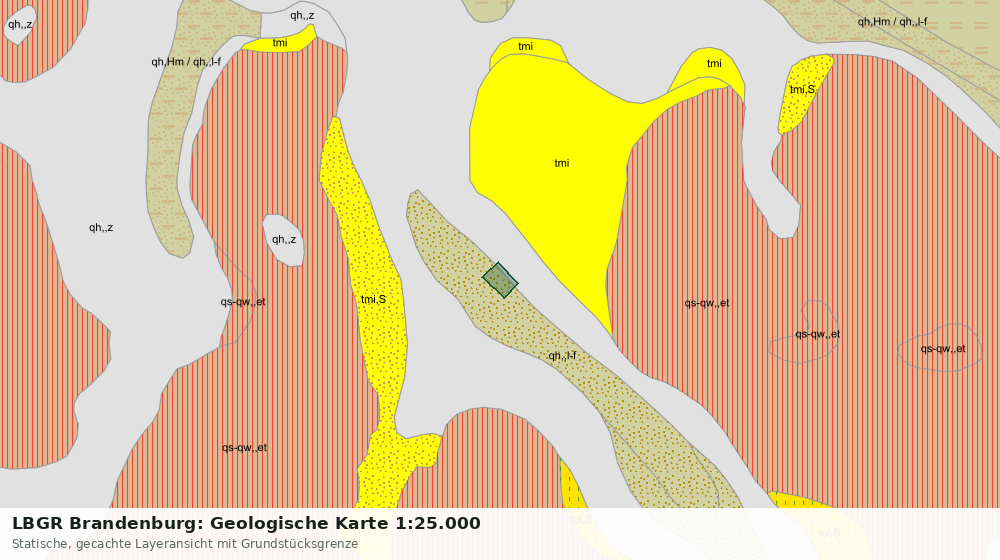 Statische Kartenansicht: LBGR Brandenburg: Geologische Karte 1:25.000