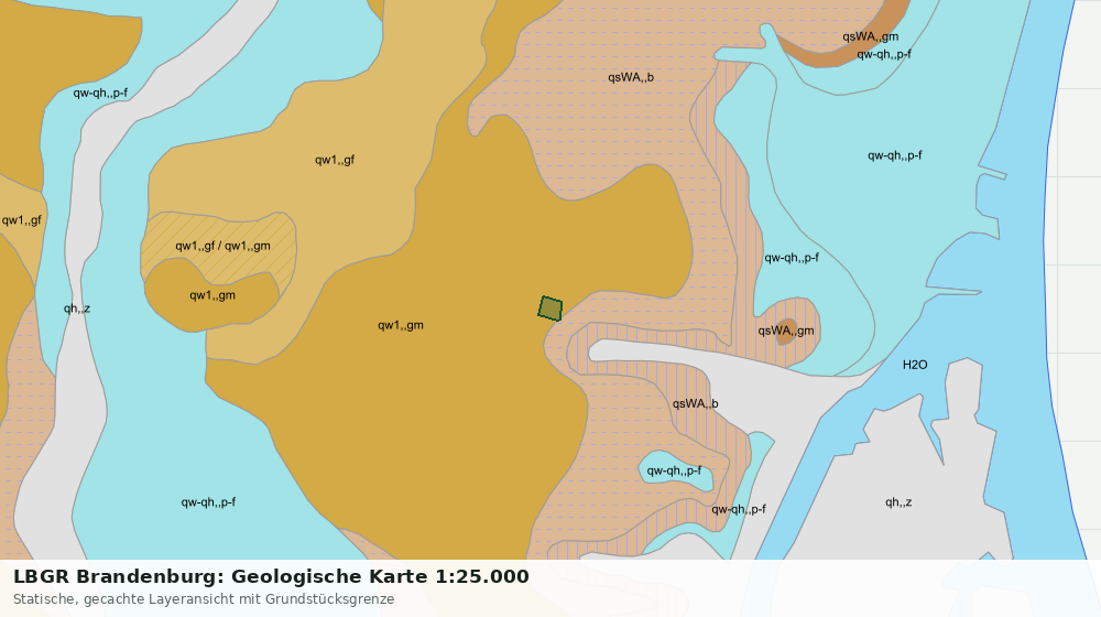 Statische Kartenansicht: LBGR Brandenburg: Geologische Karte 1:25.000