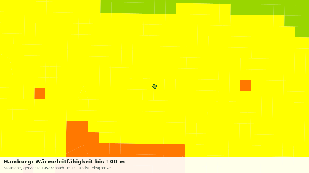 Statische Kartenansicht: Hamburg: Wärmeleitfähigkeit bis 100 m
