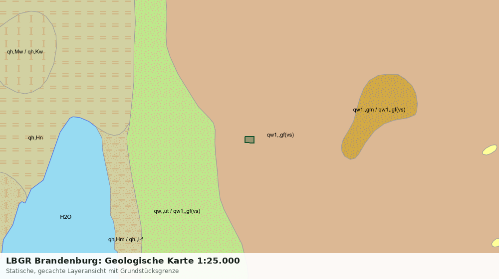 Statische Kartenansicht: LBGR Brandenburg: Geologische Karte 1:25.000