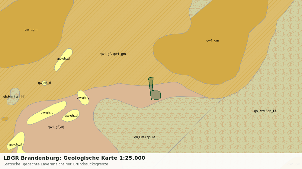 Statische Kartenansicht: LBGR Brandenburg: Geologische Karte 1:25.000