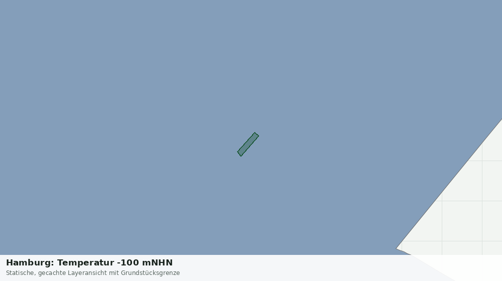 Statische Kartenansicht: Hamburg: Temperatur -100 mNHN
