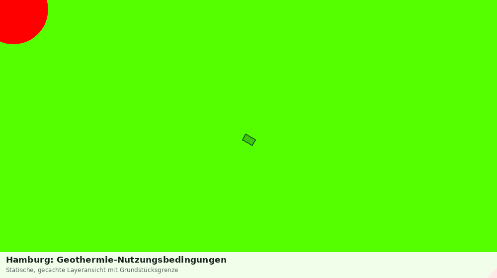 Statische Kartenansicht: Hamburg: Geothermie-Nutzungsbedingungen