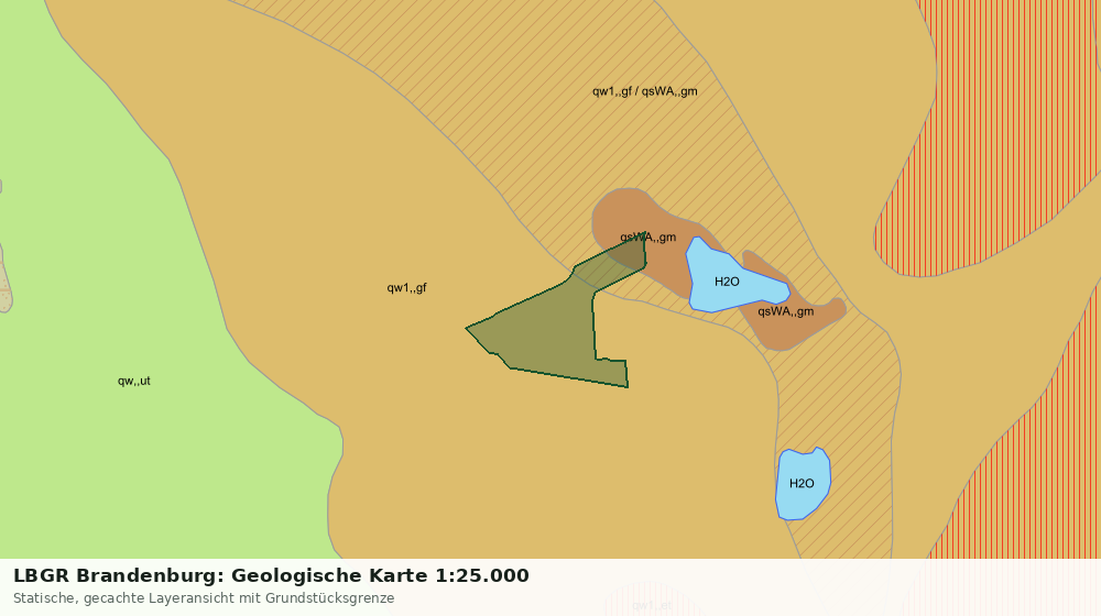 Statische Kartenansicht: LBGR Brandenburg: Geologische Karte 1:25.000