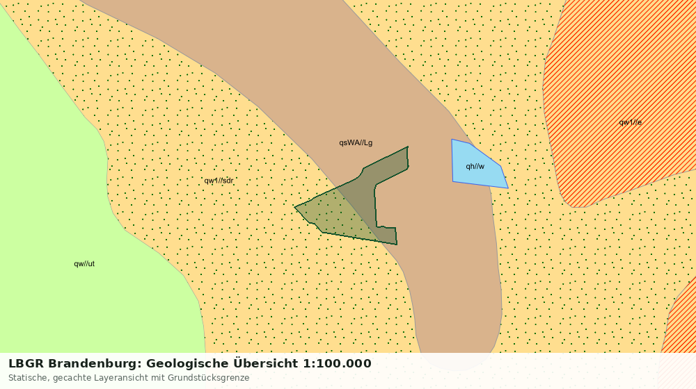 Statische Kartenansicht: LBGR Brandenburg: Geologische Übersicht 1:100.000