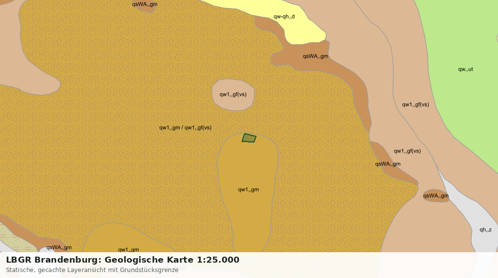 Statische Kartenansicht: LBGR Brandenburg: Geologische Karte 1:25.000