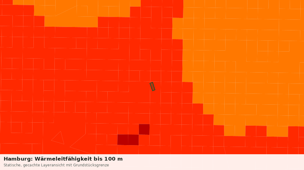 Statische Kartenansicht: Hamburg: Wärmeleitfähigkeit bis 100 m