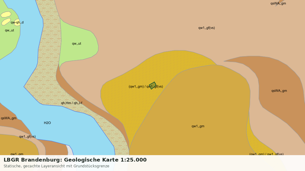 Statische Kartenansicht: LBGR Brandenburg: Geologische Karte 1:25.000