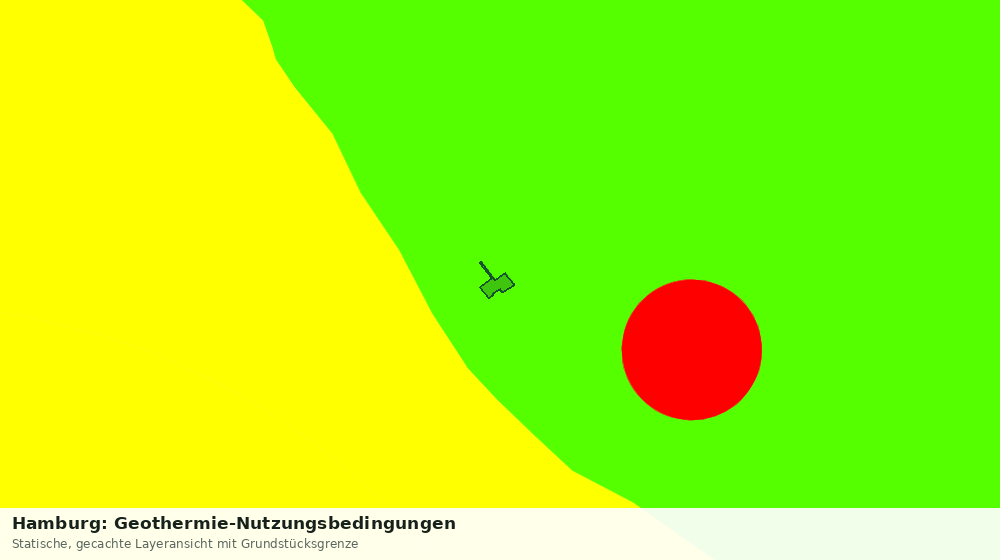 Statische Kartenansicht: Hamburg: Geothermie-Nutzungsbedingungen