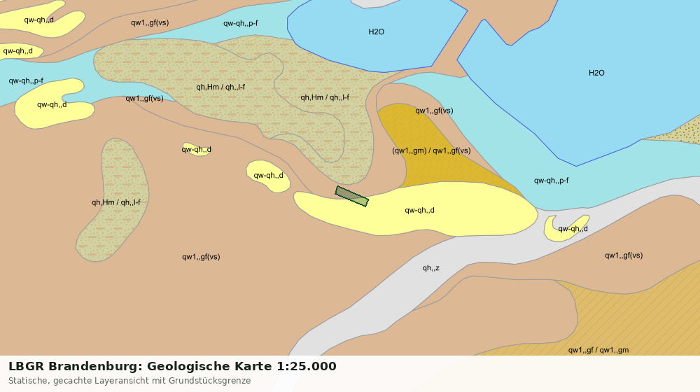 Statische Kartenansicht: LBGR Brandenburg: Geologische Karte 1:25.000