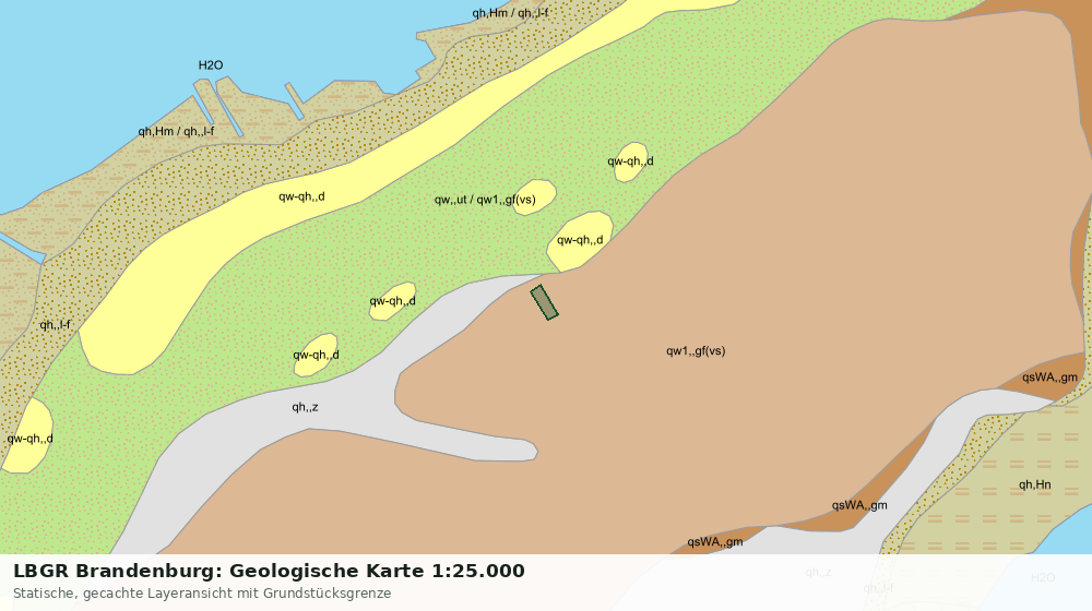 Statische Kartenansicht: LBGR Brandenburg: Geologische Karte 1:25.000