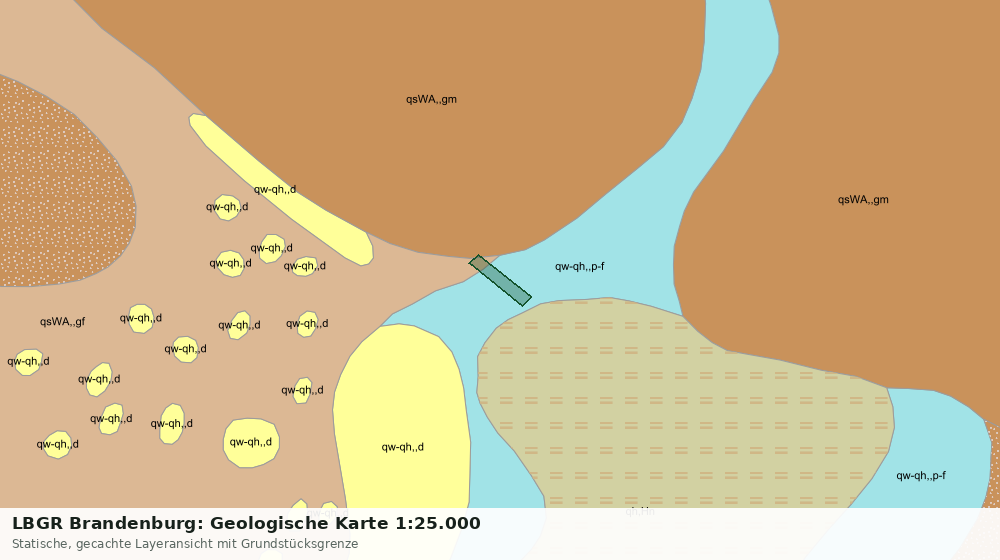 Statische Kartenansicht: LBGR Brandenburg: Geologische Karte 1:25.000