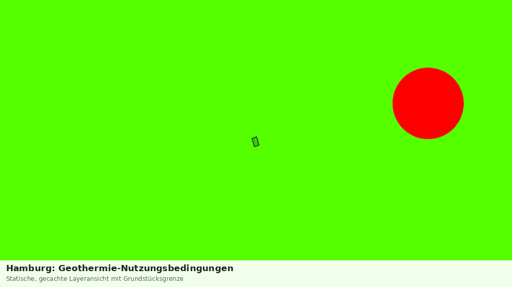 Statische Kartenansicht: Hamburg: Geothermie-Nutzungsbedingungen