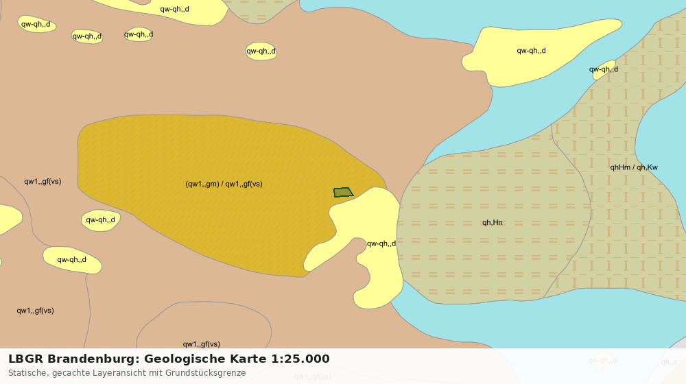Statische Kartenansicht: LBGR Brandenburg: Geologische Karte 1:25.000