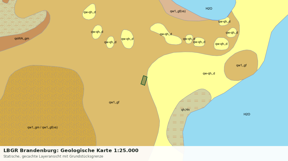 Statische Kartenansicht: LBGR Brandenburg: Geologische Karte 1:25.000